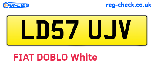 LD57UJV are the vehicle registration plates.