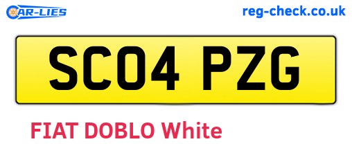 SC04PZG are the vehicle registration plates.