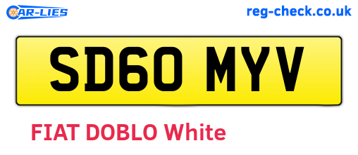 SD60MYV are the vehicle registration plates.