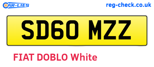 SD60MZZ are the vehicle registration plates.
