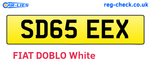 SD65EEX are the vehicle registration plates.