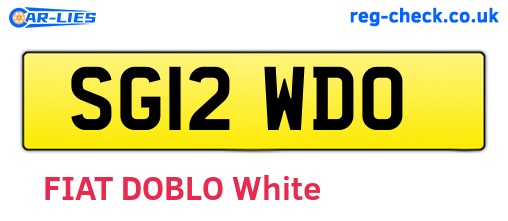 SG12WDO are the vehicle registration plates.