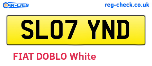 SL07YND are the vehicle registration plates.