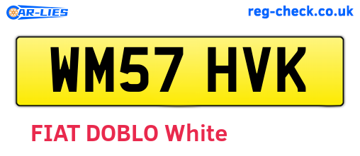 WM57HVK are the vehicle registration plates.