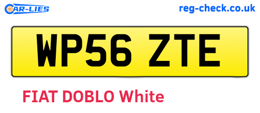 WP56ZTE are the vehicle registration plates.