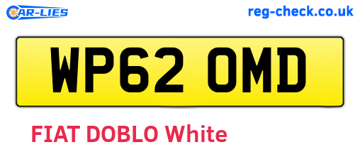 WP62OMD are the vehicle registration plates.