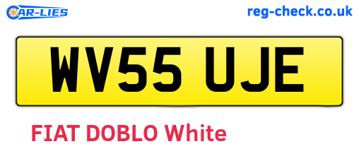 WV55UJE are the vehicle registration plates.
