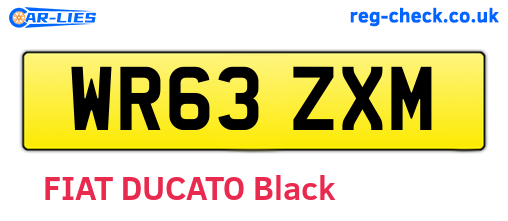 WR63ZXM are the vehicle registration plates.