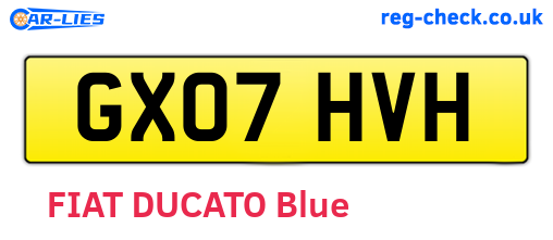 GX07HVH are the vehicle registration plates.