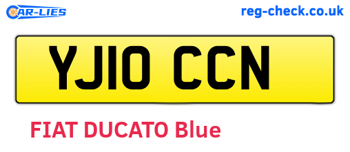 YJ10CCN are the vehicle registration plates.
