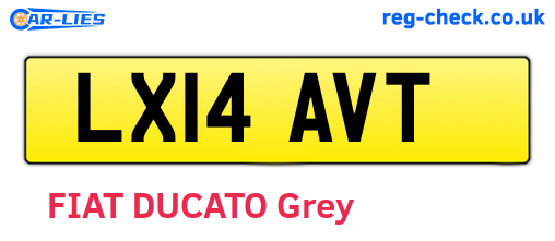 LX14AVT are the vehicle registration plates.