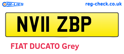 NV11ZBP are the vehicle registration plates.