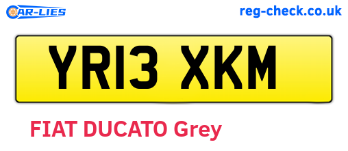 YR13XKM are the vehicle registration plates.