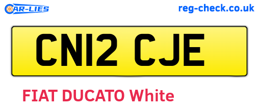 CN12CJE are the vehicle registration plates.