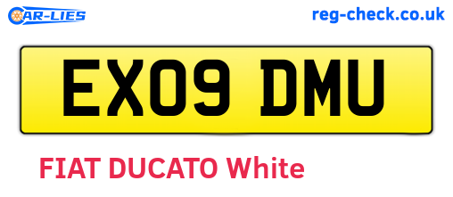 EX09DMU are the vehicle registration plates.