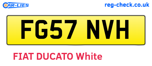 FG57NVH are the vehicle registration plates.