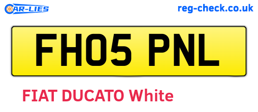 FH05PNL are the vehicle registration plates.