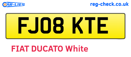 FJ08KTE are the vehicle registration plates.