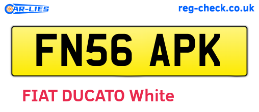 FN56APK are the vehicle registration plates.