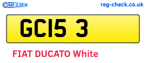 GC153 are the vehicle registration plates.