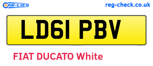 LD61PBV are the vehicle registration plates.