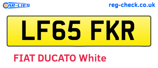 LF65FKR are the vehicle registration plates.