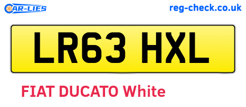 LR63HXL are the vehicle registration plates.