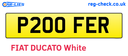 P200FER are the vehicle registration plates.