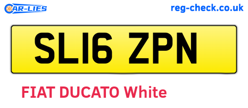SL16ZPN are the vehicle registration plates.