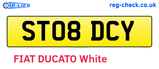 ST08DCY are the vehicle registration plates.