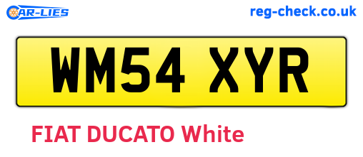 WM54XYR are the vehicle registration plates.