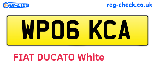 WP06KCA are the vehicle registration plates.