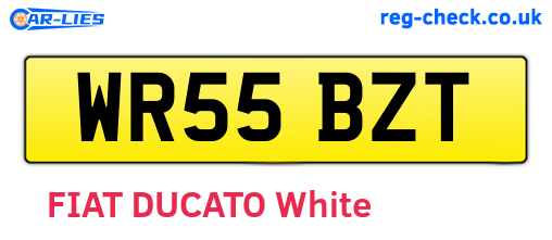 WR55BZT are the vehicle registration plates.