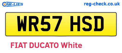 WR57HSD are the vehicle registration plates.