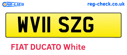 WV11SZG are the vehicle registration plates.