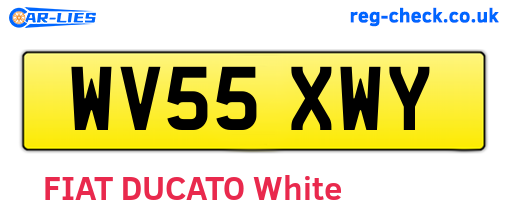 WV55XWY are the vehicle registration plates.
