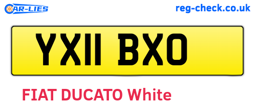 YX11BXO are the vehicle registration plates.