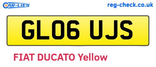 GL06UJS are the vehicle registration plates.