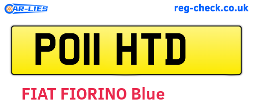 PO11HTD are the vehicle registration plates.