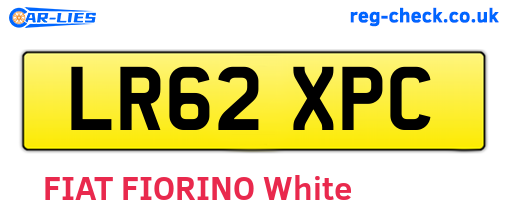 LR62XPC are the vehicle registration plates.