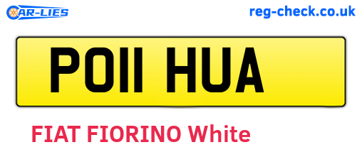 PO11HUA are the vehicle registration plates.
