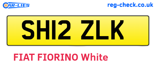 SH12ZLK are the vehicle registration plates.