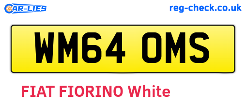 WM64OMS are the vehicle registration plates.