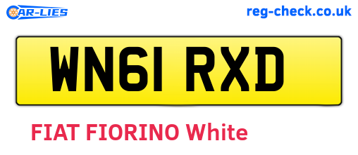 WN61RXD are the vehicle registration plates.