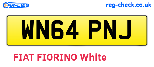 WN64PNJ are the vehicle registration plates.
