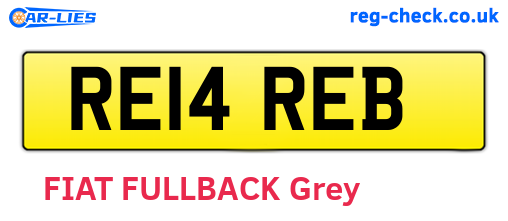 RE14REB are the vehicle registration plates.