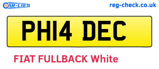 PH14DEC are the vehicle registration plates.