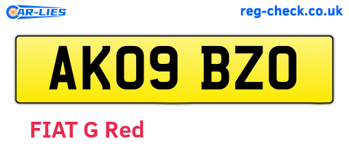 AK09BZO are the vehicle registration plates.