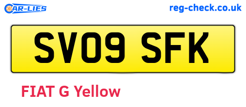 SV09SFK are the vehicle registration plates.
