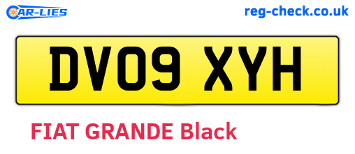 DV09XYH are the vehicle registration plates.